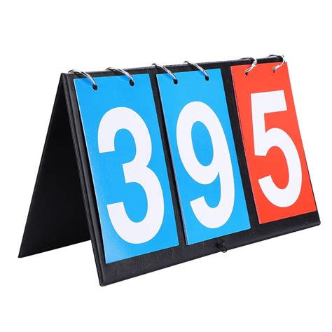 Portable Scoreboard Digit Flip Tabletop Scoring Board Sports