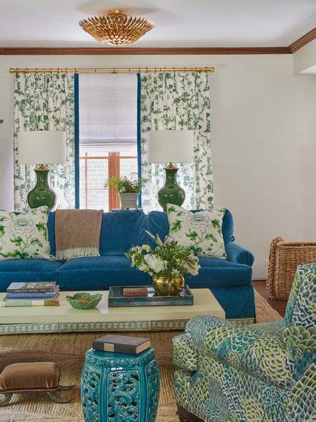 Blue and Green Living Room Design Inspiration