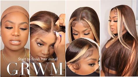 Start To Finish Hd Lace Frontal Melt Realistic Deep Middle Part Install