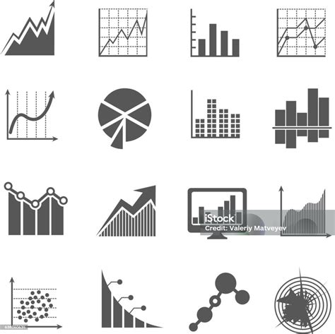 Icônes Danalyse Des Données Métiers Mesures Et Diagrammes Financiers