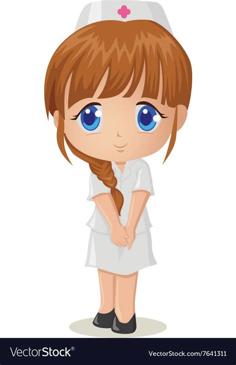 Cute Cartoon Of A Nurse Royalty Free Vector Image Nurse Cartoon