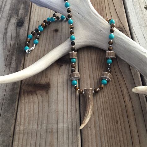 Deer Antler Necklace Horn Necklace Real Antler Necklace Antler Etsy