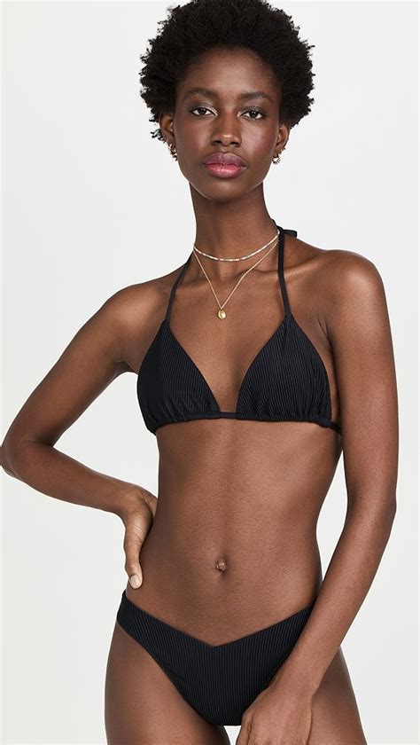 Frankies Bikinis Tia Ribbed Bikini Top Shopbop