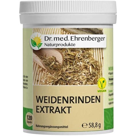 Dr Ehrenberger Weidenrinden Extrakt Kapseln 120 St Shop Apotheke