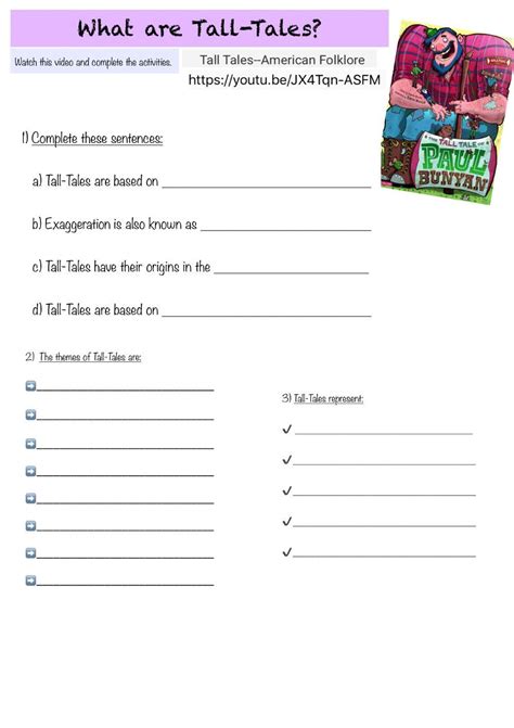 Readers Theatre Tall Tales Paul Bunyan Play Gr 4 6 WORKSHEET