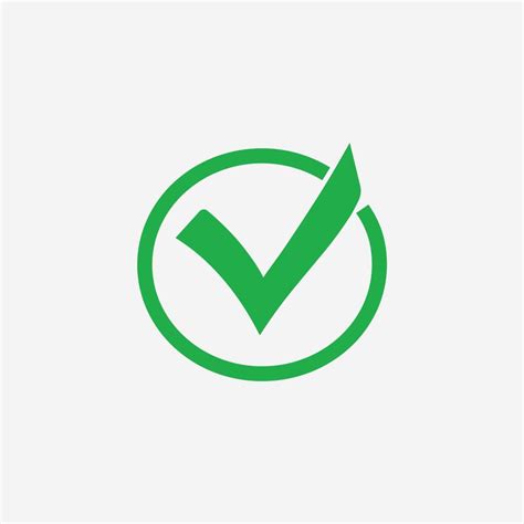 Checklist Check Mark Check Box Icon Vector Green Tick Yes Accept Agree Symbol Sign