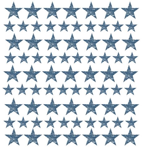 Vintage Stars blue UV DTF Decal sheet 10x10 sheet – 3D Undercover