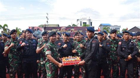 HUT Korps Brimob Ke 78 Komandan Dan Personel Kikav 12 MDC Ke Mako