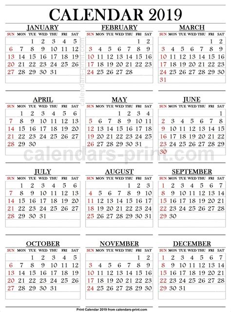 Printable Calendars Large Numbers | Calendar Printables Free Blank