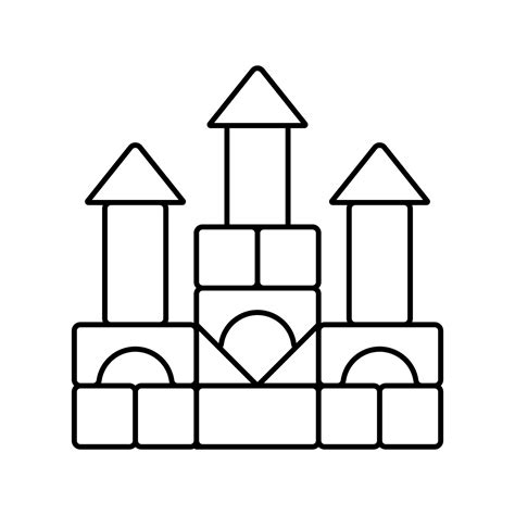 building blocks line icon vector illustration 19003437 Vector Art at ...