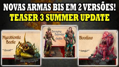 Tibia Novas Armas Bis Em Vers Es Novas Criaturas Outfits E