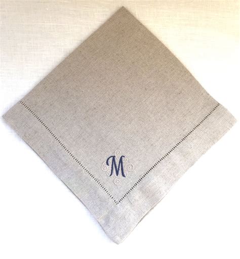 Monogrammed Napkins / Cloth Napkins / Dinner Napkins / Linen - Etsy