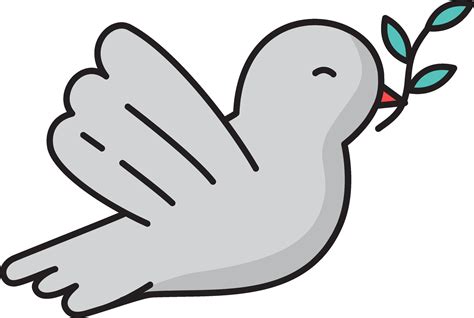 Fly Dove Holding Leaves Icon In Grey Color 24955948 Vector Art At Vecteezy