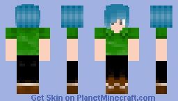 Boy with blue hair Minecraft Skin