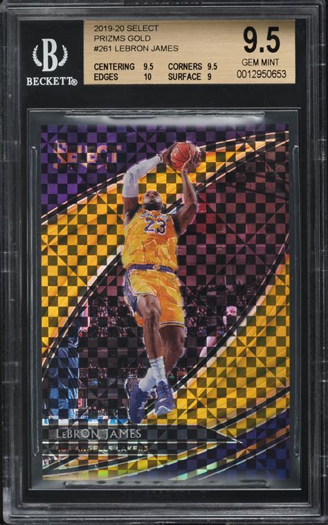 Select Courtside Gold Prizm Lebron James Bgs Gem Mint