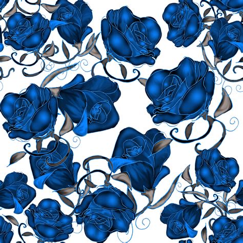 Blue Roses Pattern :: Behance