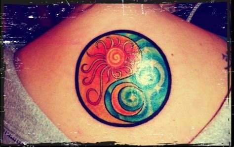 Ying Yang Sun Moon For Taylor Tattoos Yin Yang Tattoos Rainbow