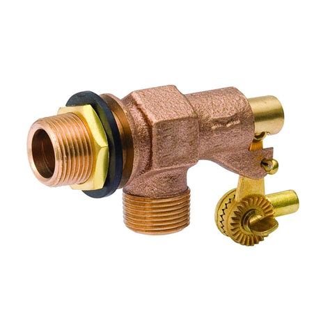 Mueller Global 3 4 In Brass Male Inlet And Male Outlet Float Valve 109 814hc The Home Depot