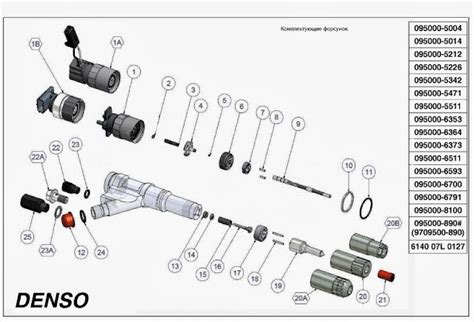 Common Rail: Схема форсунки Denso
