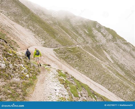 Hiking in the Austrian Alps Stock Image - Image of green, trail: 45270077