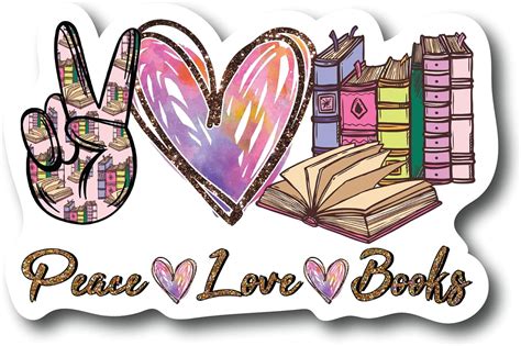 Amazon Peace Love Books Colorful Refrigerator Magnet UV Printed