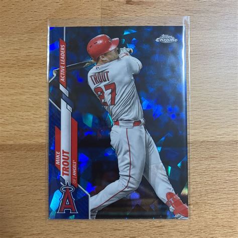 Yahoo Mike Trout Topps Chrome Update Sapphire