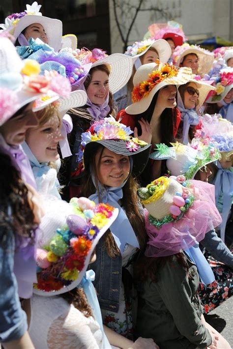 They Are Wearing Easter Parade And Bonnet Festival In New York