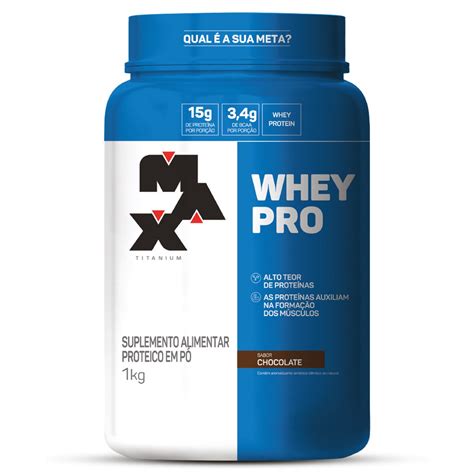 Whey Protein Pro 1 Kg Max Titanium Chocolate Netshoes