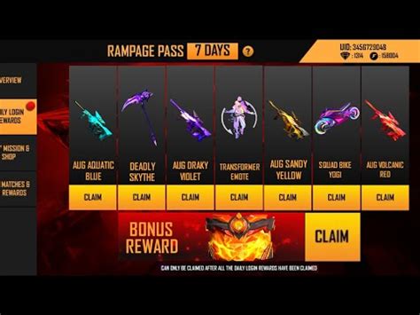 Rampage Pass Event Hip Hop Bundle Return Ff Max New Event