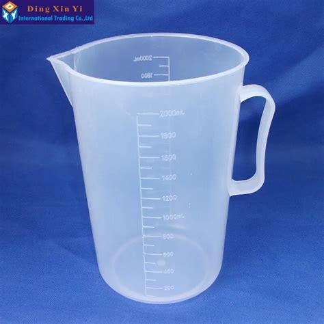 2PCS/lot 1000ml plastic beaker Clear White Plastic Measuring Cup Beaker for Lab Kitchen-in ...