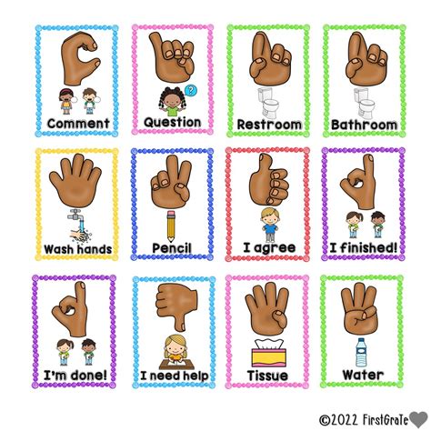 Hands Signals Posters For The Classroom Made By Teachers