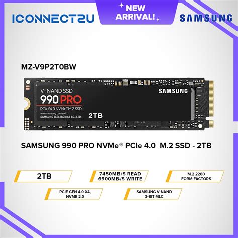 Samsung 990 Pro Nvme M 2 Ssd 2tb Mz V9p2t0bw Shopee Malaysia