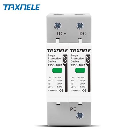 Dc Spd Surge Protective Device 600v 800v 1000v 2p 20ka 40ka