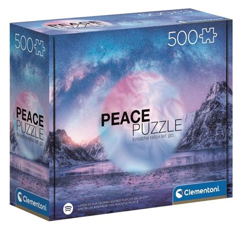 PUZZLE 500 CLEMENTONI PEACE LIGHT BLUE BŁĘKIT SuperPuzzle