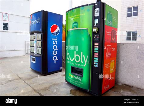 Pepsi And Bubly Vending Machines Stock Photo Alamy