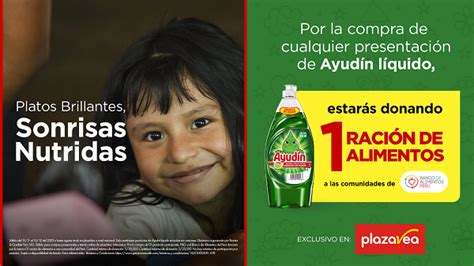 Ayudín plazaVea y el Banco de Alimentos Perú lanzan campaña para