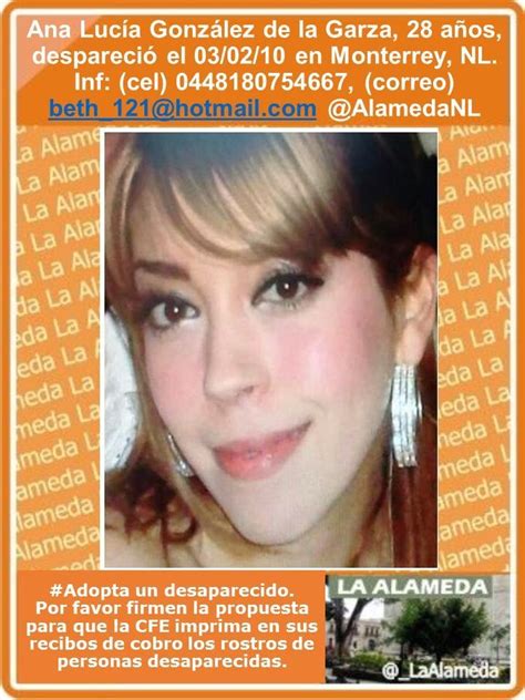 Laalamedanl On Twitter Tebuscamos Ana Luc A Gonz Lez De La Garza