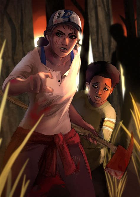 Clementine and AJ by Delibri on DeviantArt