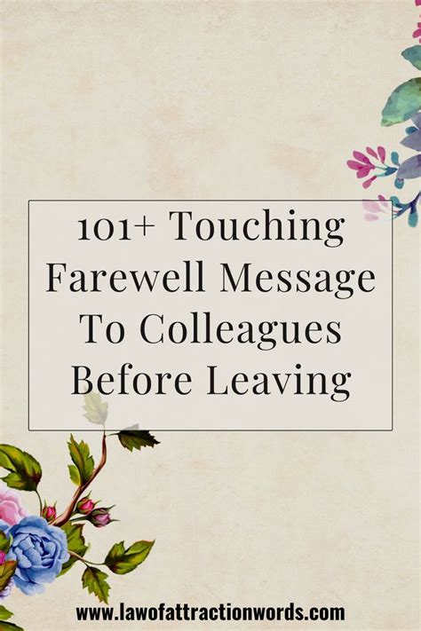 101+ Touching Farewell Messages to Colleagues Before Leaving