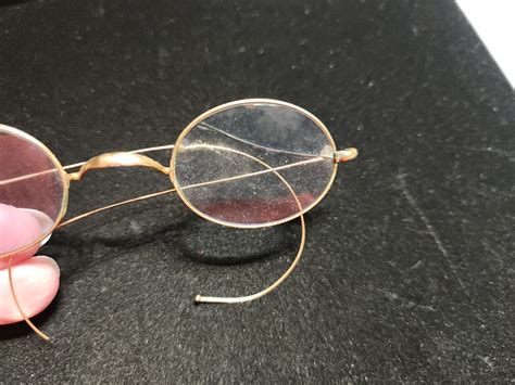 Antique Hardy Eyeglasses Oval Wire Rim Frame Rovelsta Gem