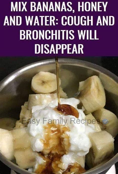 Mix Bananas Honey And Water Cough And Bronchitis Will Disappear Recipe Ketchup