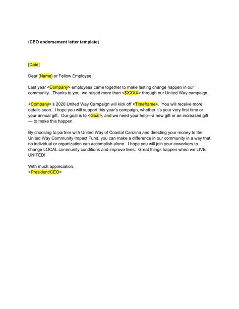 Free Printable Endorsement Letter Templates [Sample PDF], 55% OFF