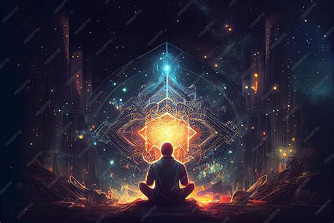 premium photo illustration  spiritual awakening enlightenment