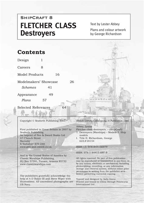 Fletcher Class Destroyers by Pen and Sword Books Ltd - Issuu