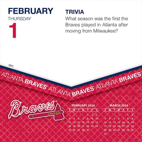 Braves Giveaways 2024 Calendar - Jewel Lurette