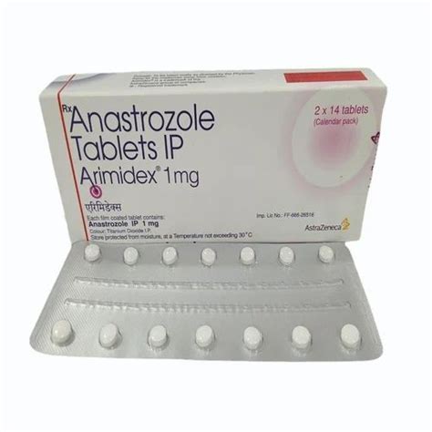 Arimidex 1mg Anastrozole Tablet IP Pack Size 28 Tablets At Rs 3435