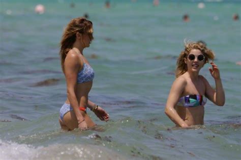 Emily Bett Rickards Bikini Candids At A Beach In Miami April