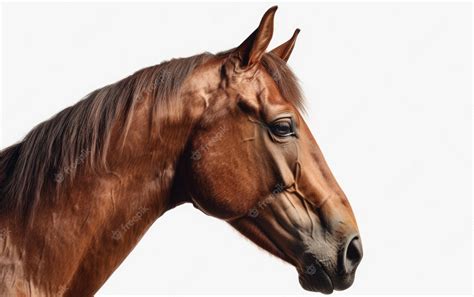 Un Caballo De Primer Plano Aislado En Un Fondo Blanco Ganado Animales