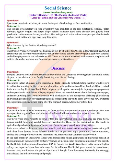 NCERT Solutions For Class 10 History Chapter 3 The Making Of A Global