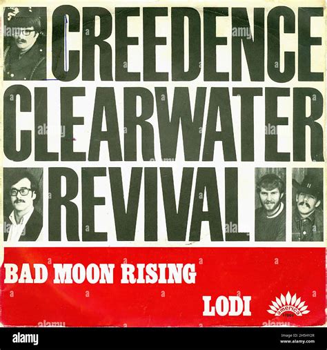 Vintage single record cover - CCR - Bad Moon Rising - F - 1969 02 Stock Photo - Alamy